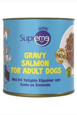 SUPREME - Supreme Dog Soslu ve Somonlu Küçük Irk Yetişkin Köpek Konservesi 200gr