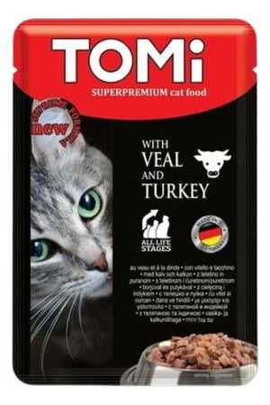 TOMI - Tomi Dana ve Hindi Etli Pouch Kedi Konservesi 100gr