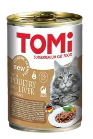TOMI - Tomi Kümes Hayvanlı ve Ciğerli Yetişkin Konservesi 400gr