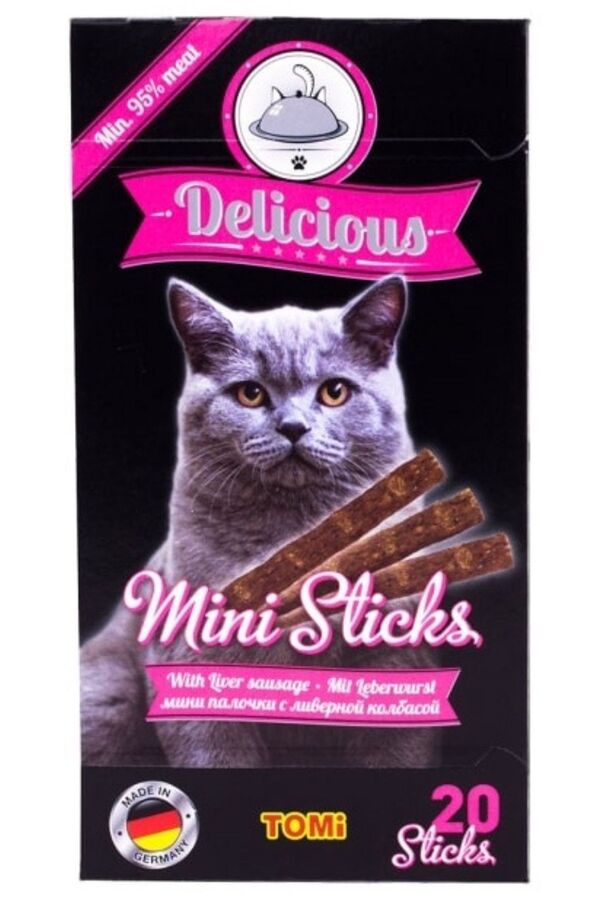 Tomi Sosisli Mini Stick Kedi Ödülü 20x2gr 40gr Tomi Sosisli Mini Stick Kedi Ödülü 20x2gr 40gr