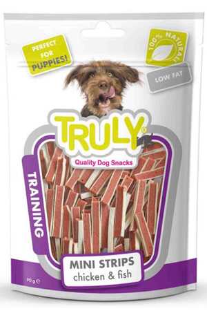 TRULY - Truly Training Tavuklu ve Balıklı Şerit Yavru Köpek Ödül Maması 90gr