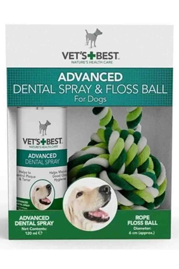 Vets Best Köpek Ağız Spreyi + Diş Temizleyici Top