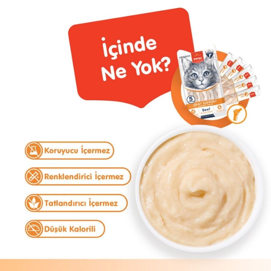 Wanpy Bone Support Sığır Eti ve Tavuklu Kedi Ödülü 5x14 Gr Wanpy Bone Support Sığır Eti ve Tavuklu Kedi Ödülü 5x14 Gr