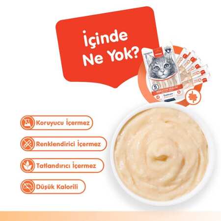 Wanpy Digestive Health Somon Balığı ve Tavuklu Krema Kedi Ödülü 5x14 Gr - Thumbnail (2)