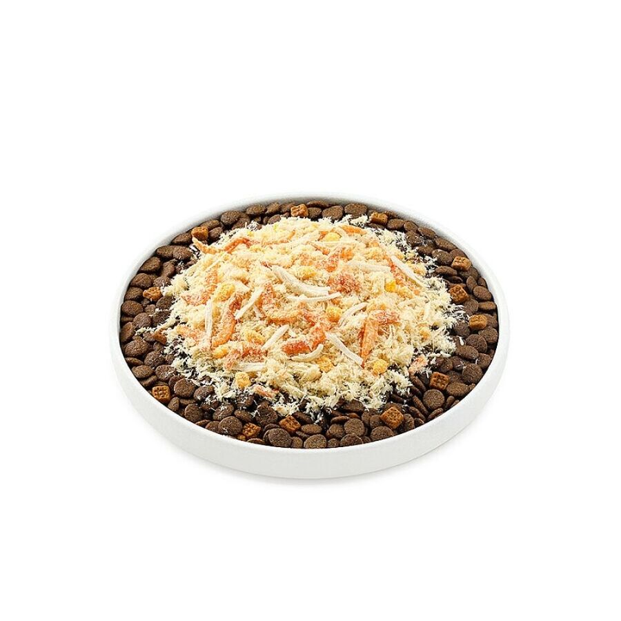 Wanpy Dondurularak Kurutulmuş Fluffy Toppers Tavuk Karides ve Yumurta Sarılı Kedi Ödül Maması 30gr