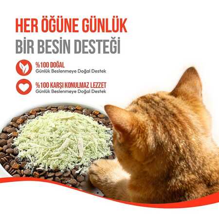 Wanpy Dondurularak Kurutulmuş Fluffy Toppers Tavuklu ve Kedi Otlu Kedi Ödül Maması 30gr - Thumbnail