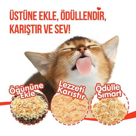 Wanpy Dondurularak Kurutulmuş Fluffy Toppers Tavuklu ve Kızılcıklı Kedi Ödül Maması 30gr - Thumbnail
