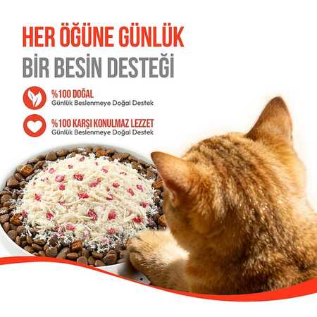 Wanpy Dondurularak Kurutulmuş Fluffy Toppers Tavuklu ve Kızılcıklı Kedi Ödül Maması 30gr - Thumbnail