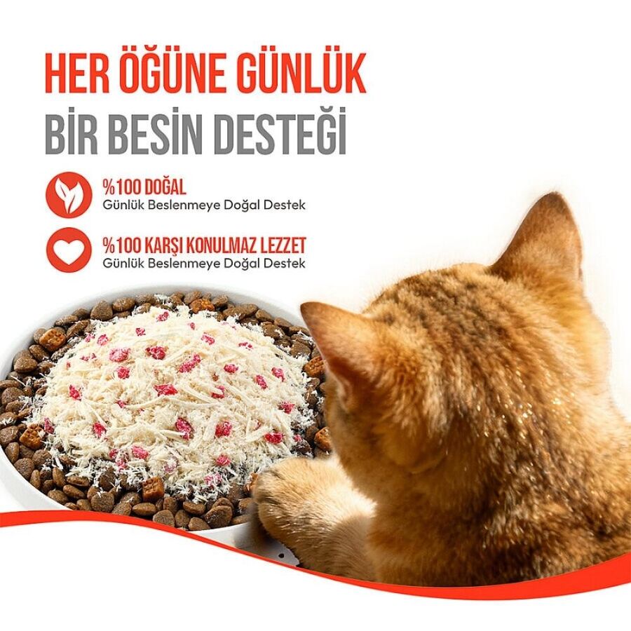 Wanpy Dondurularak Kurutulmuş Fluffy Toppers Tavuklu ve Kızılcıklı Kedi Ödül Maması 30gr