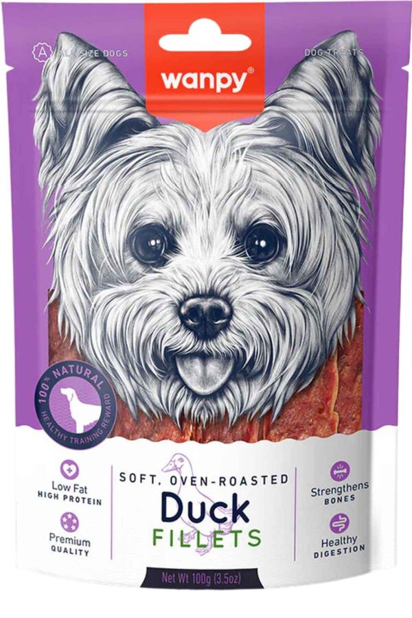 Wanpy Gerçek Ördek Fileto Köpek Ödülü 100gr