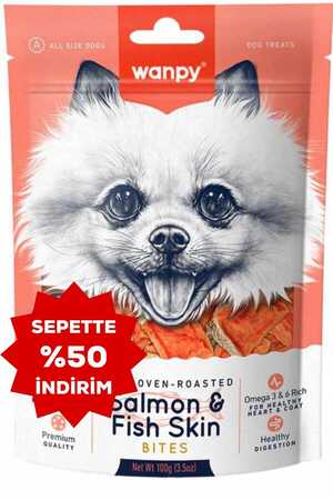 Wanpy Gerçek Somon Dilimli Köpek Ödülü 100gr