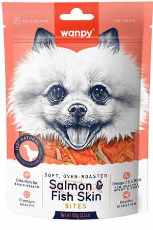 WANPY - Wanpy Gerçek Somon Dilimli Köpek Ödülü 100gr WANPY - Wanpy Gerçek Somon Dilimli Köpek Ödülü 100gr