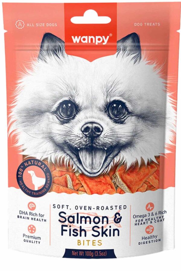 Wanpy Gerçek Somon Dilimli Köpek Ödülü 100gr