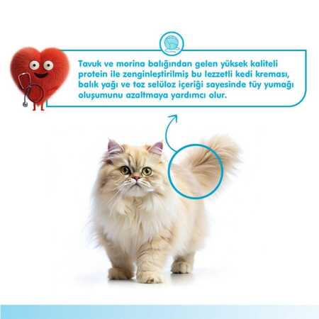Wanpy Hairball Control Morina Balığı ve Tavuklu Krema Kedi Ödülü 5x14 Gr - Thumbnail