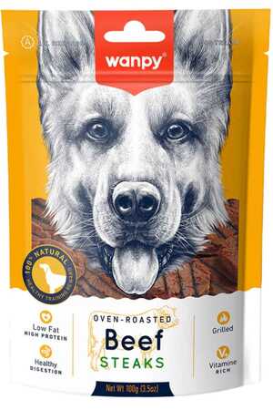 Wanpy Izgara Dana Biftek Köpek Ödülü 100gr - Thumbnail