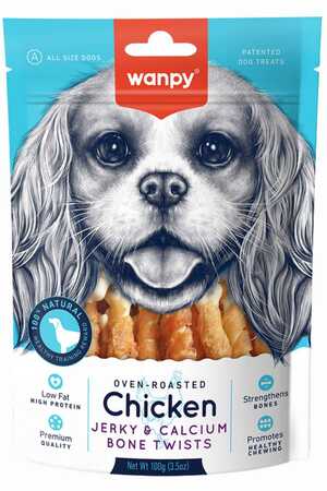 WANPY - Wanpy Kalsiyumlu Gerçek Tavuk Sargılı Köpek Ödülü 100gr WANPY - Wanpy Kalsiyumlu Gerçek Tavuk Sargılı Köpek Ödülü 100gr