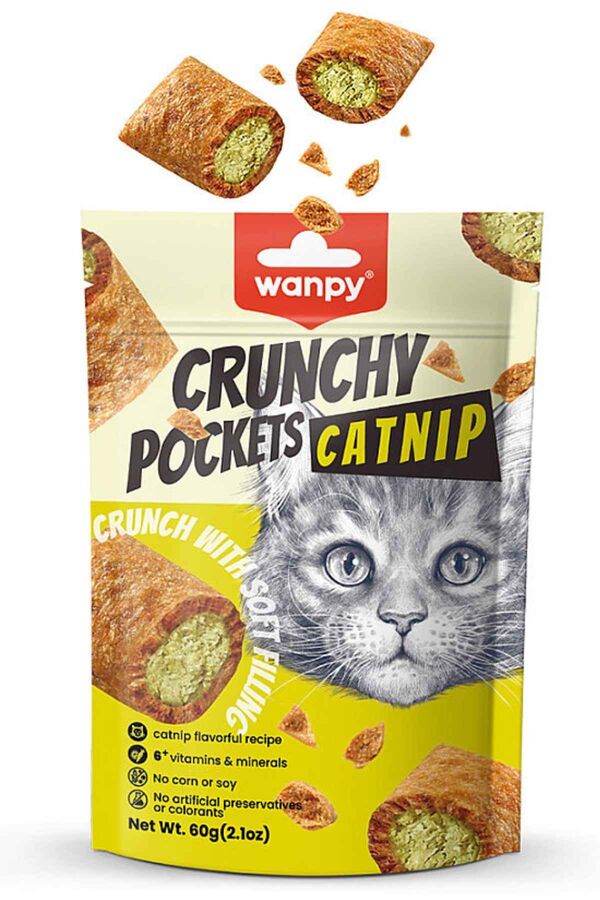 Wanpy Crunch Tavuklu ve Kedi Otlu Kedi Ödül Maması 60gr