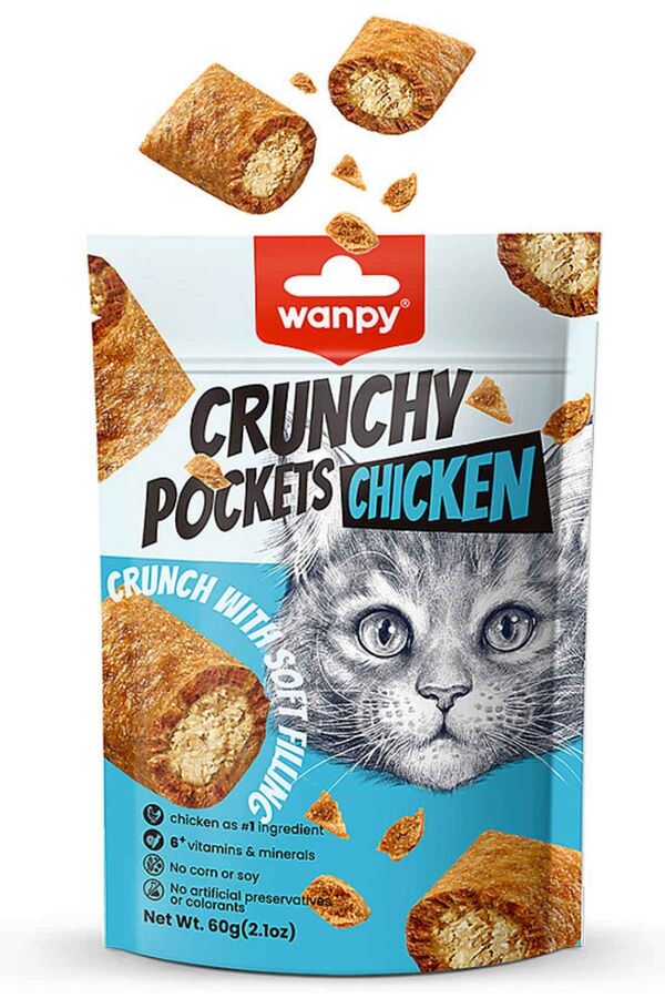 Wanpy Crunch Tavuklu Kedi Ödül Maması 60gr