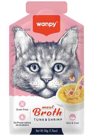 WANPY - Wanpy Kediler için Karidesli Ton Balığı Eti Çorbası 50gr