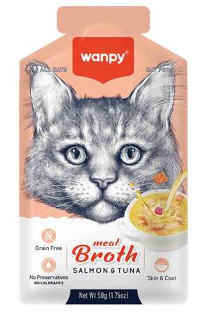 WANPY - Wanpy Kediler için Somon ve Ton Balığı Eti Çorbası 50gr
