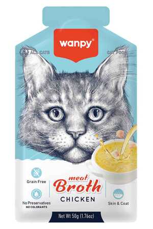 WANPY - Wanpy Kediler için Tavuk Eti Çorbası 50gr WANPY - Wanpy Kediler için Tavuk Eti Çorbası 50gr