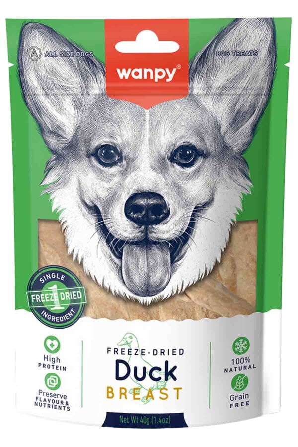Wanpy Dondurularak Kurutulmuş Ördek Göğsü Köpek Ödülü 40g Wanpy Dondurularak Kurutulmuş Ördek Göğsü Köpek Ödülü 40g