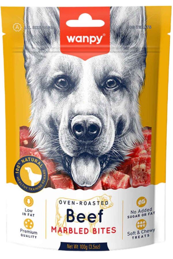 Wanpy Marbled Biftek Et Parçalı Köpek Ödül Maması 100gr