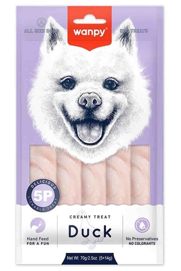 Wanpy Ördekli Krema Köpek Ödülü 5x14gr