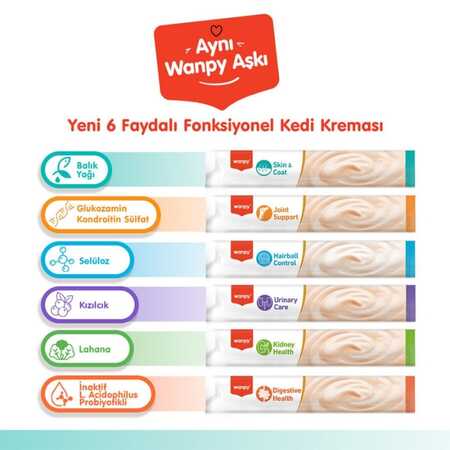 Wanpy Skin&Coat Ton Balığı ve Somonlu Krema Kedi Ödülü 5x14 Gr - Thumbnail