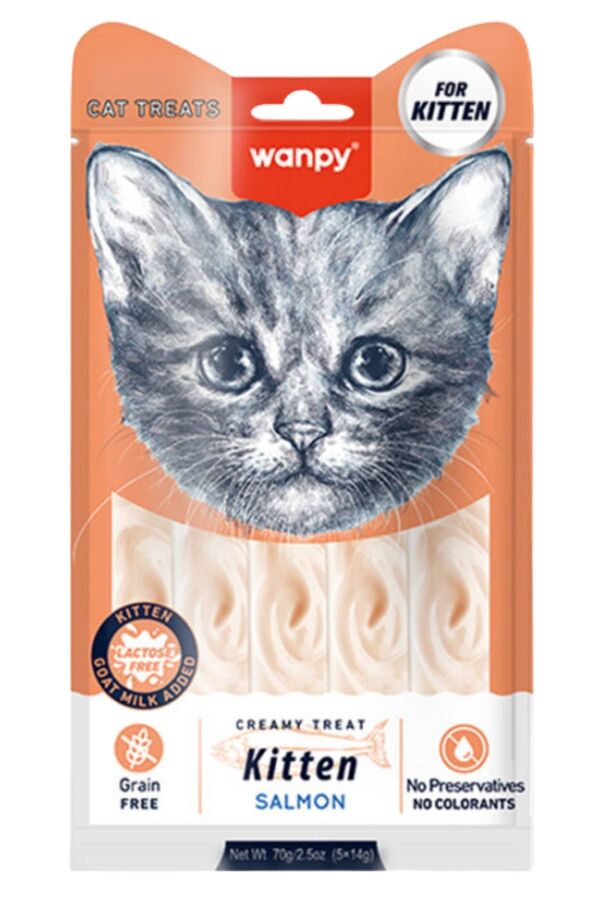 Wanpy Somonlu Yavru Kedi Krema Ödülü 5×14gr