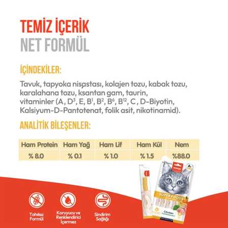 Wanpy Superfood Balkabağı ve Kara Lahanalı Krema Kedi Ödülü 5×14gr - Thumbnail