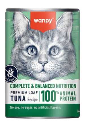 Wanpy Tahılsız %100 Gerçek Et Ton Balıklı Yetişkin Kedi Konserve 375gr