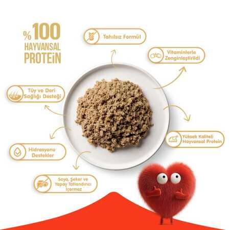Wanpy Tahılsız %100 Gerçek Et Ton Balıklı Yetişkin Kedi Konserve 375gr (1)
