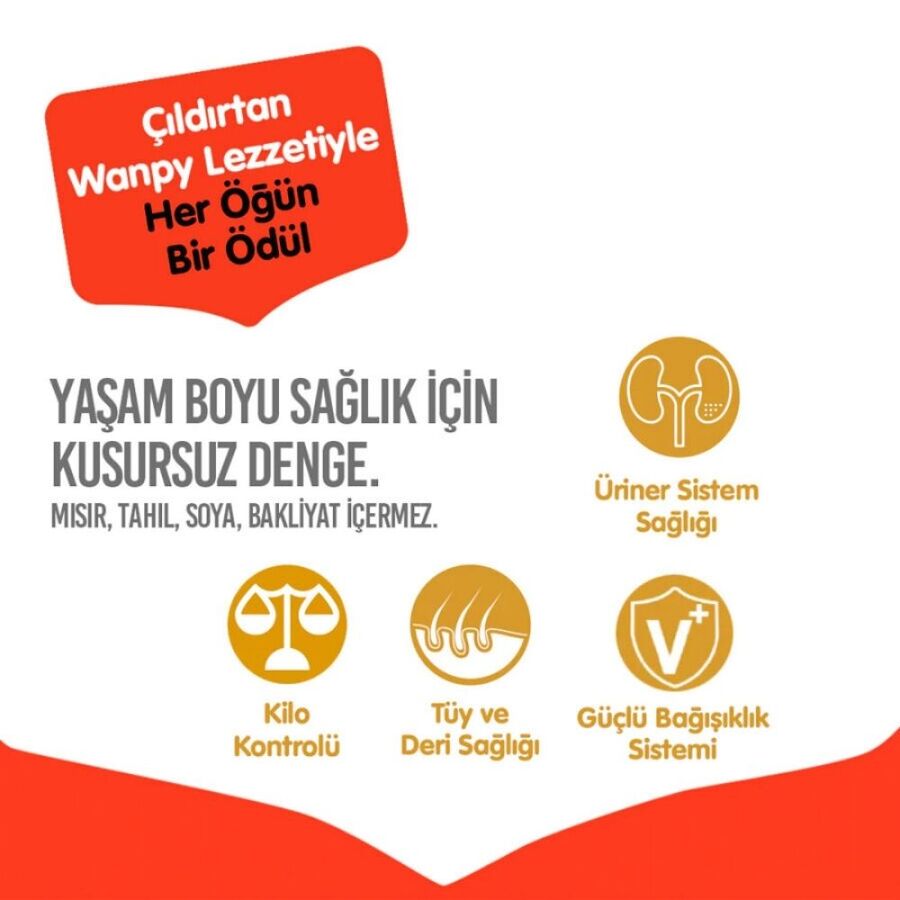 Wanpy Tahılsız Somon ve Tuna Balıklı Kısırlaştırılmış Kedi Maması 1,5kg