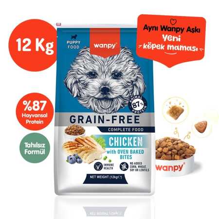 WANPY - Wanpy Tahılsız Tavuklu Yavru Köpek Maması 12kg