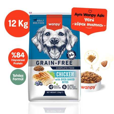 WANPY - Wanpy Tahılsız Tavuklu Yetişkin Köpek Maması 12kg