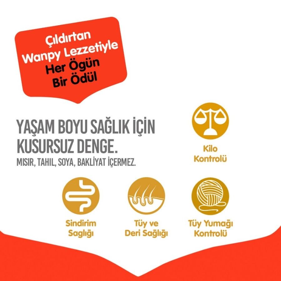 Wanpy Tahılsız Ton Balıklı Yetişkin Kedi Maması 1,5 kg