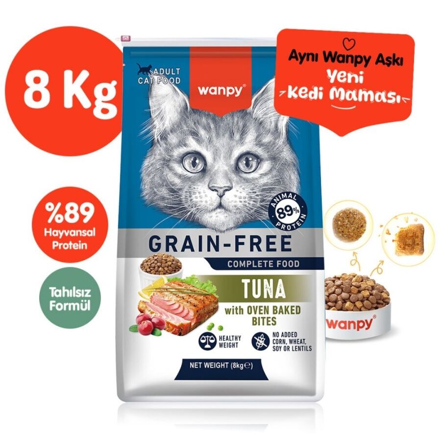 Wanpy Tahılsız Ton Balıklı Yetişkin Kedi Maması 8kg