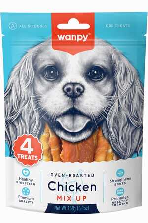 WANPY - Wanpy Tavuklu Karışık Köpek Ödülü 150gr WANPY - Wanpy Tavuklu Karışık Köpek Ödülü 150gr
