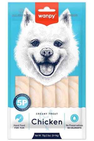 WANPY - Wanpy Tavuklu Krema Köpek Ödülü 5x14 gr WANPY - Wanpy Tavuklu Krema Köpek Ödülü 5x14 gr