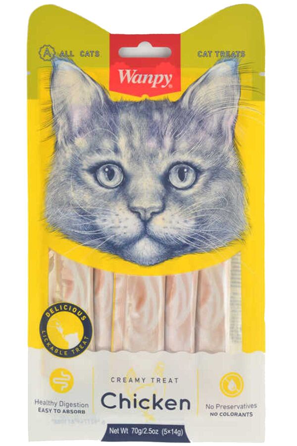 Wanpy Tavuklu Sıvı Kedi Ödül Maması 5x14gr Wanpy Tavuklu Sıvı Kedi Ödül Maması 5x14gr