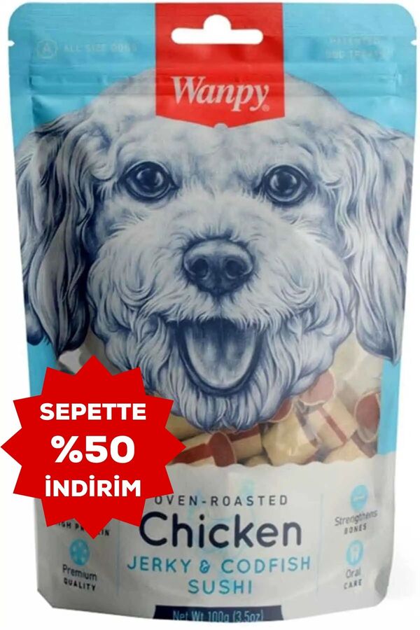 Wanpy Tavuk ve Morina Balıklı Köpek Ödülü 100gr