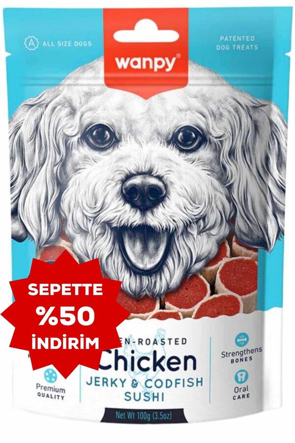 Wanpy Tavuk ve Morina Balıklı Köpek Ödülü 100gr