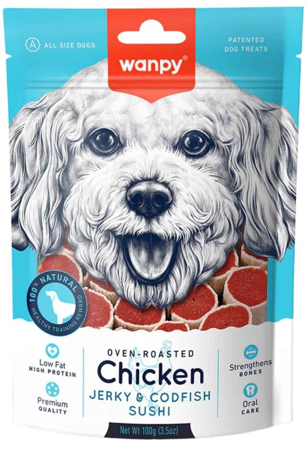 Wanpy Tavuk ve Morina Balıklı Köpek Ödülü 100gr