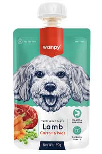 WANPY - Wanpy Kuzulu ve Havuçlu Taze Ezme Köpek Ödül Maması 90gr