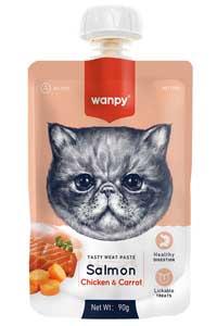 WANPY - Wanpy Somon ve Tavuklu Taze Ezme Kedi Ödül Maması 90gr WANPY - Wanpy Somon ve Tavuklu Taze Ezme Kedi Ödül Maması 90gr