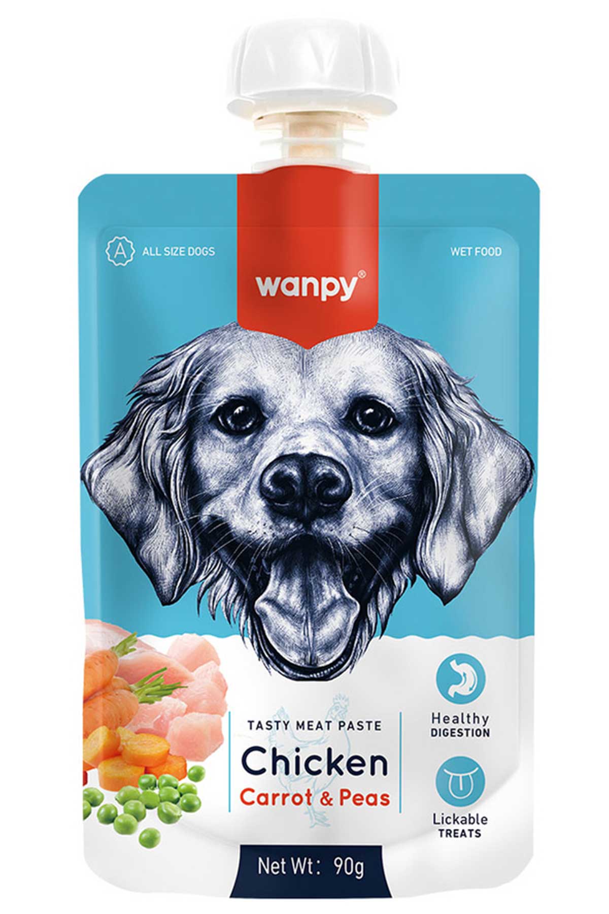Wanpy Tavuk ve Havuçlu Taze Ezme Köpek Ödül Maması 90gr