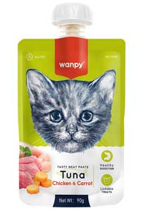 WANPY - Wanpy Ton Balığı ve Tavuklu Taze Ezme Kedi Ödül Maması 90gr