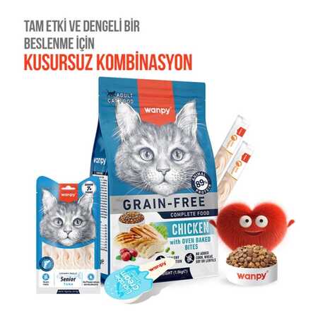 Wanpy Ton Balıklı 7+ Yaş Kedi Krema Ödülü 5×14gr - Thumbnail