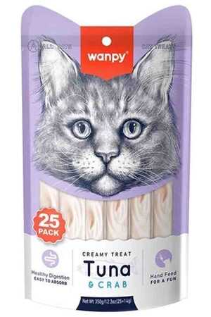 WANPY - Wanpy Ton Balıklı ve Yengeçli Krema Kedi Ödülü 25*14gr